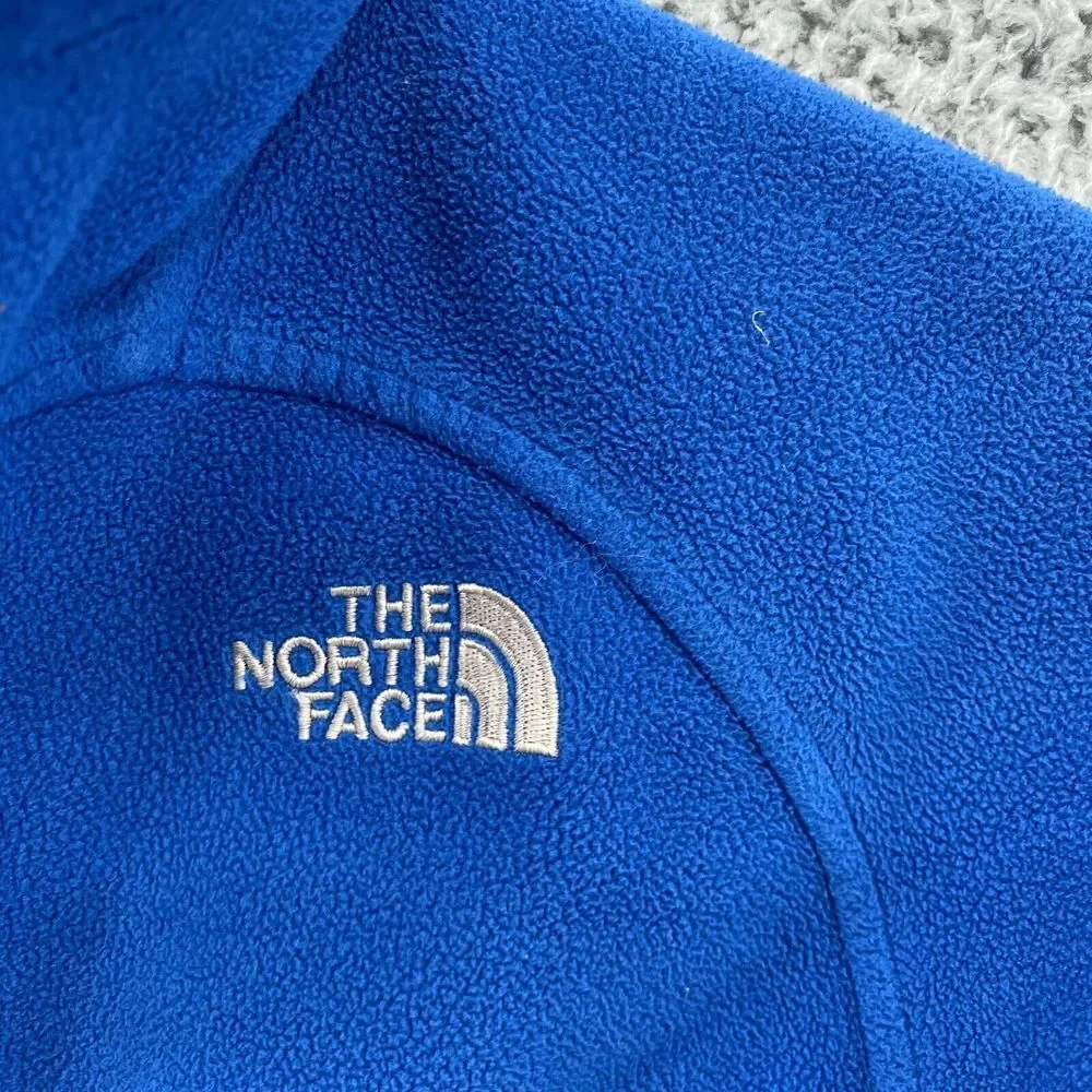The NORTH FACE Fleece Boys Youth Blue Full‎ Zip Windwall Jacket Size Small READ
